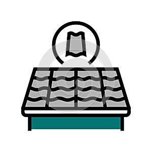 slate roof color icon vector illustration