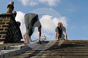 Slate roofing