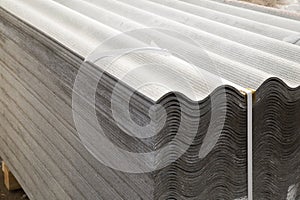 Slate.Roofing material. Warehouse of construction materials