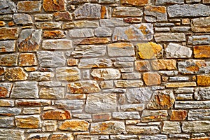 Slate stone masonry stone wall in Andorra