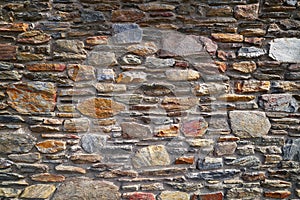 Slate stone masonry stone wall in Andorra