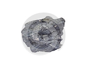 Slate stone or Metamorphic rocks  isolated on white background , clipping path