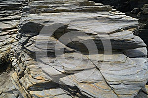 Slate stone texture in Playa las catedrales Ribadeo