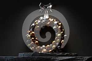 Slate Stone And Wreath Stage Backdrop