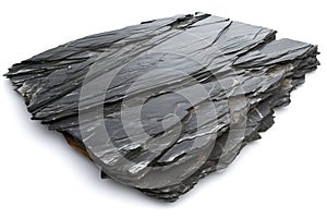 slate texture isolated on white background. Generated by AI