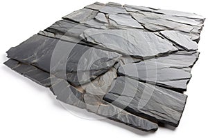 slate texture isolated on white background. Generated by AI