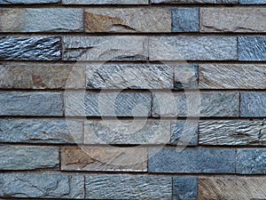Slate tile brick work background photograph.