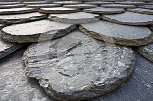 Slate tiles on a roof