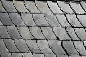 Slates as wall cladding on a house