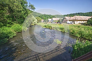 Slatina river from bridge at Slatinka village