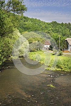 Slatinka village with Slatina river