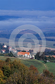 Slatinske lazy village over the inversion