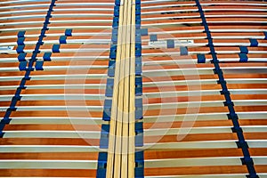 Slatted frame from the bed