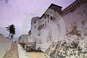 A slave trading castle at Cape coast in Accra, Ghana photo