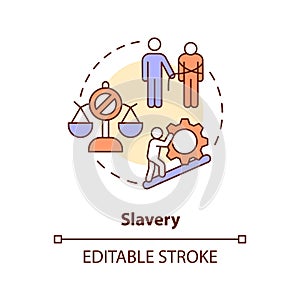 Slavery concept icon