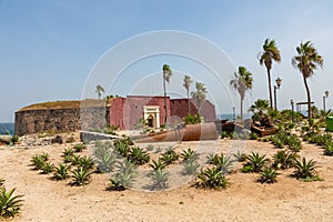 Slavery fortress on Goree island, Dakar, Senegal. West Africa