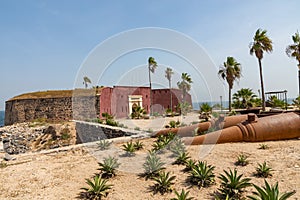 Slavery fortress on Goree island, Dakar, Senegal. West Africa