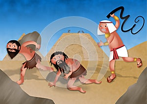 Slaves in Egypt - Jewish Passover Cartoon