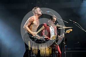 Slaves punk rock music band perform in concert at FIB Festival