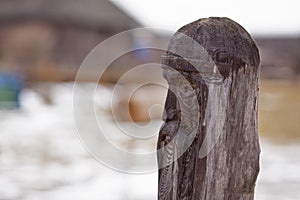 Slavic wooden idol