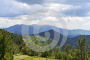 Slavyanka mountain panoramic view