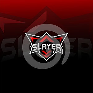 Slayer text mascot Illustration Vector Logo esport photo