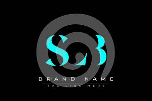 SLB abstract letter logo design