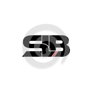 SLB letter monogram logo design vector