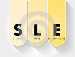 SLE - Systemic Lupus Erythematosus acronym, medical concept background