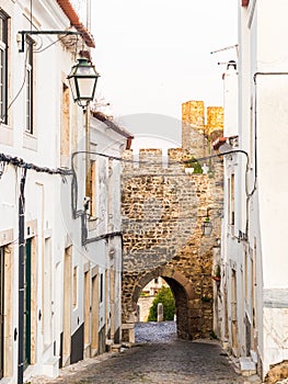 Sleading to the Porta do Sol Sun Door in the castle of Estremo