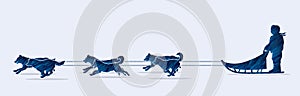 Sled Dogs graphic vector. photo