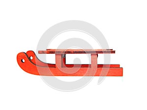 sled toy isolated on white background