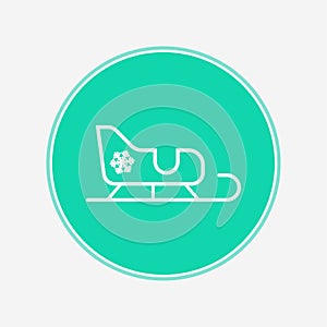 Sled vector icon sign symbol