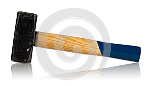 Sledge hammer with wooden handle