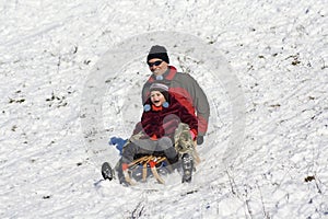 Sledging - winter fun