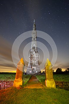 Sledmere Monument at night