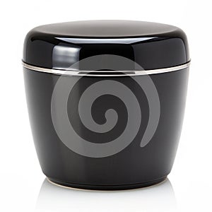 Stylish black container isolated photo