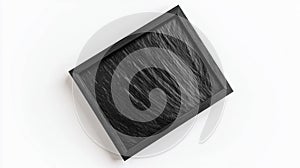 Sleek black picture frame on white background for modern design and interior decor