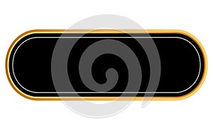 Islamic black text box and golden border design