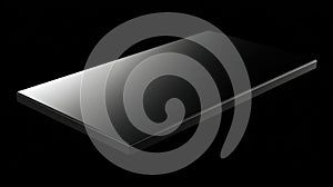 sleek black rectangular surface design