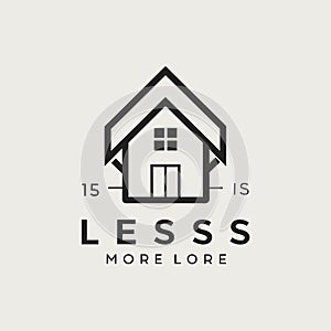 Sleek black and white logo featuring a minimalist house design, A minimalist logo that embodies connectivity and communication