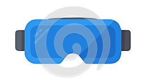 Sleek Blue Virtual Reality Headset Icon, vector design Generative AI