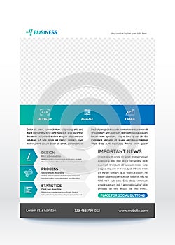 Sleek business flyer template, modern streamlined design