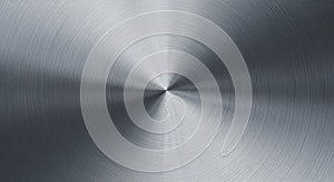 Sleek circular spun metal texture backdrop