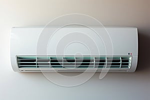 Sleek comfort Split air conditioner on white wall, surrounded by gentle blur