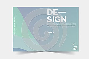 Modern Abstract Design Template with Gradient Background for Poster