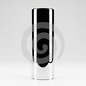 Sleek, cylindrical metal object with a