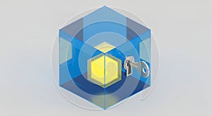 3D Concept of Security Access to Valuable Data Asset