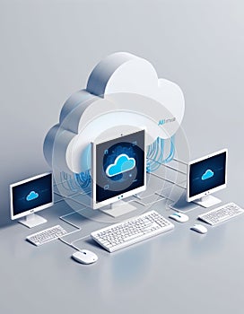 Cloud Computing Service Illustration