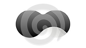 Sleek Dark Gradient Abstract Fluid Blob Shape, vector design Generative AI